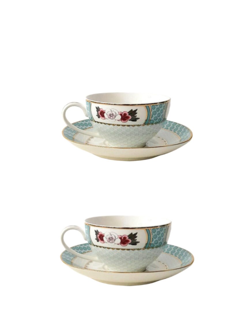 2 Tasses à Thé Oiseau Rougissant