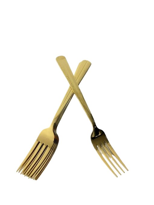 6 Fourchettes à table Dorées CS-4