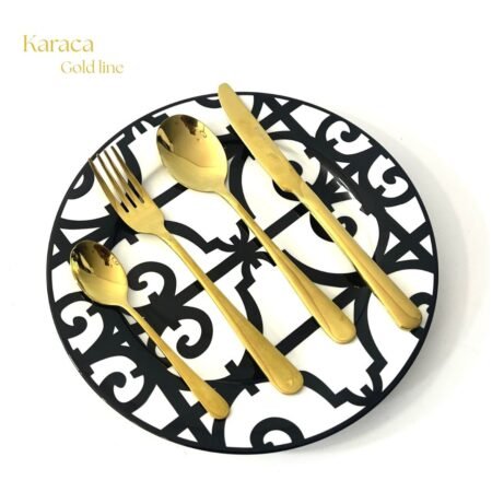 Ménagère Karaca 24 Pcs Or AG-20
