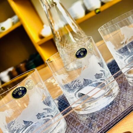 6 Verres à eau Bohémia Cheval