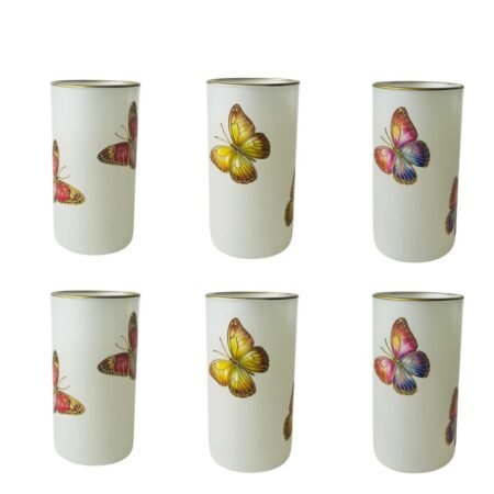 6 Verres à Thé Papillon