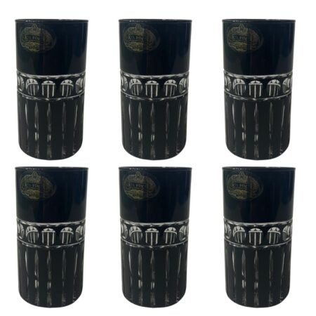 6 Verres à Thé Gravés Points Nr