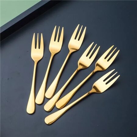 6 Fourchettes PM doré REF S10