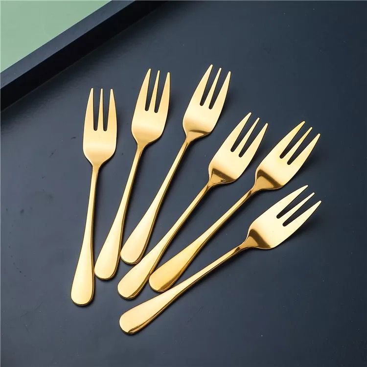 6 Fourchettes PM doré REF S10
