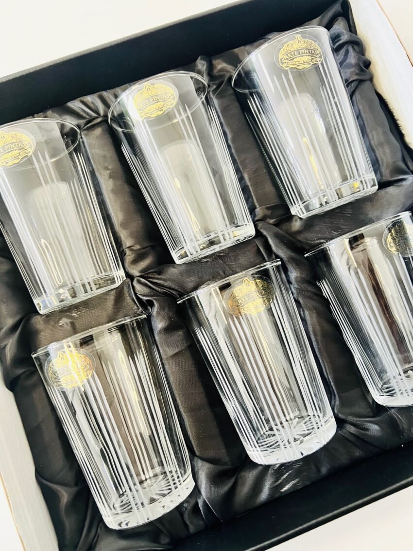 6 Verres à Thé CNK Gravés