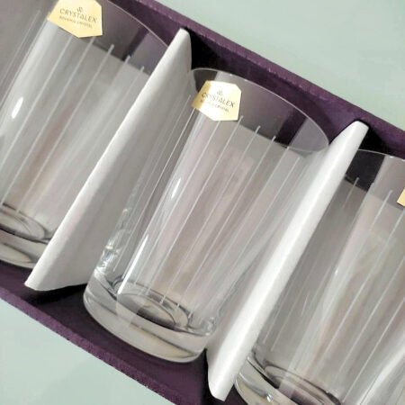 6 Verres à thé Bohemia Rayé