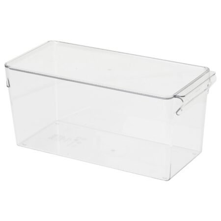 KLIPPKAKTUS صندوق تخزين لثلاجة شفاف 32x14x14 سم